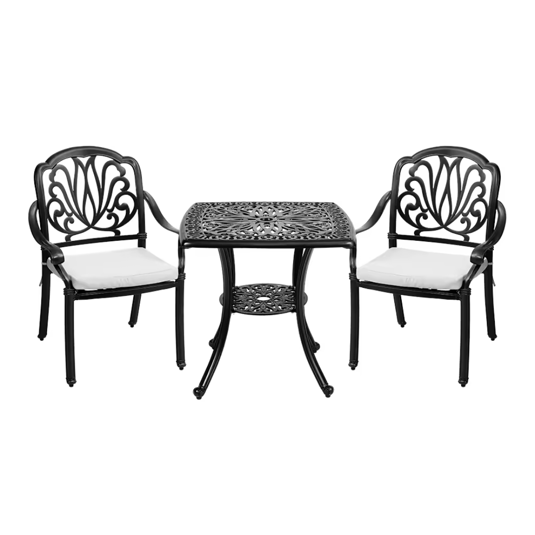 Aluminium bistro outdoor furniture set , style 1