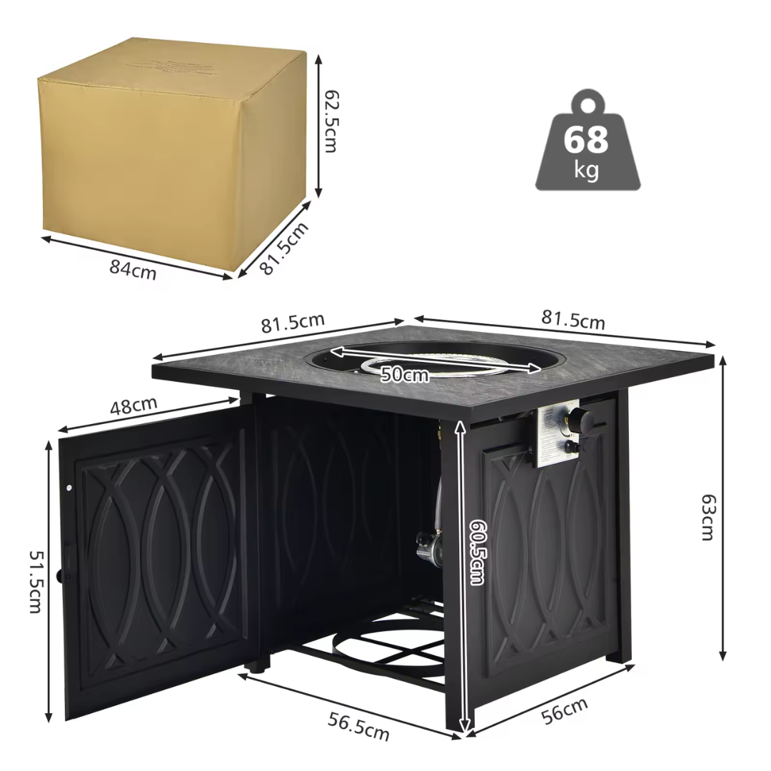 dimensions for fire pit