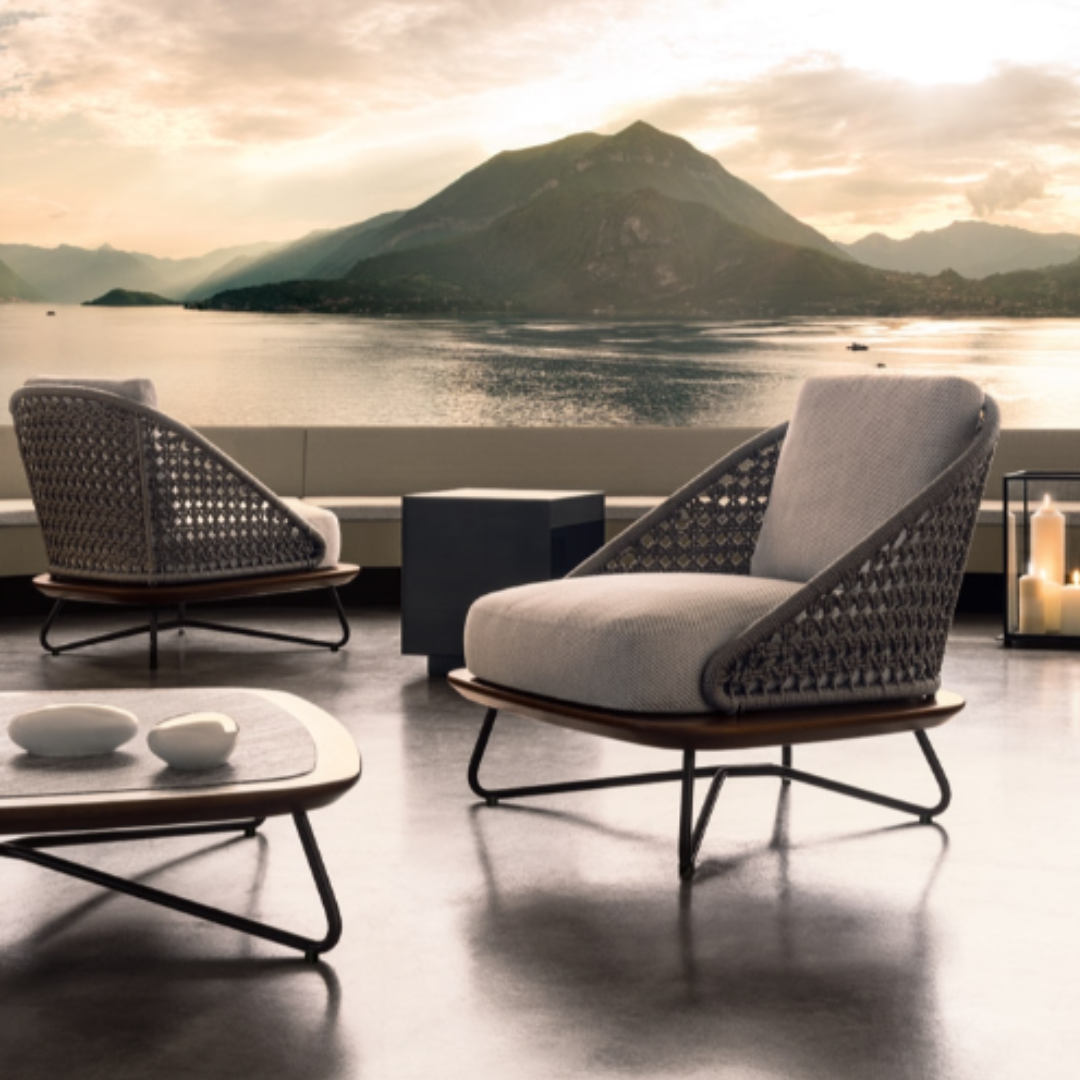 Mediterranean Nordic Rattan Outdoor Lounge Chair
