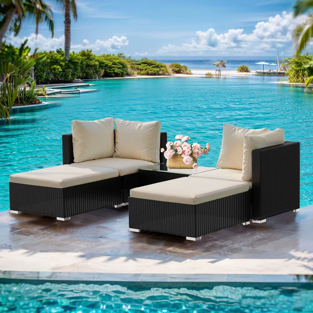 Modern Rattan Lounge Garden Furniture Set