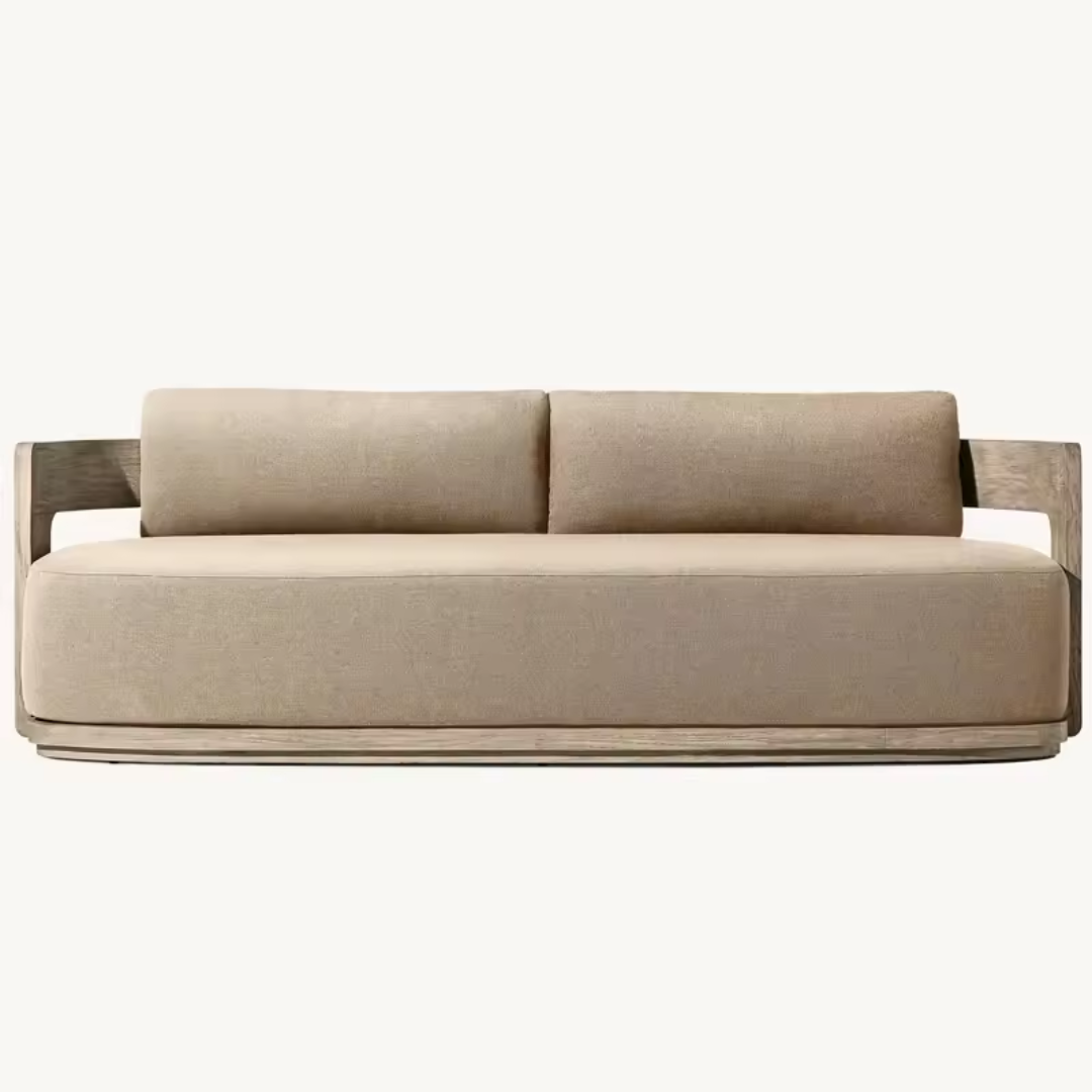 Solacium Contemporary Teak Outdoor Sofa