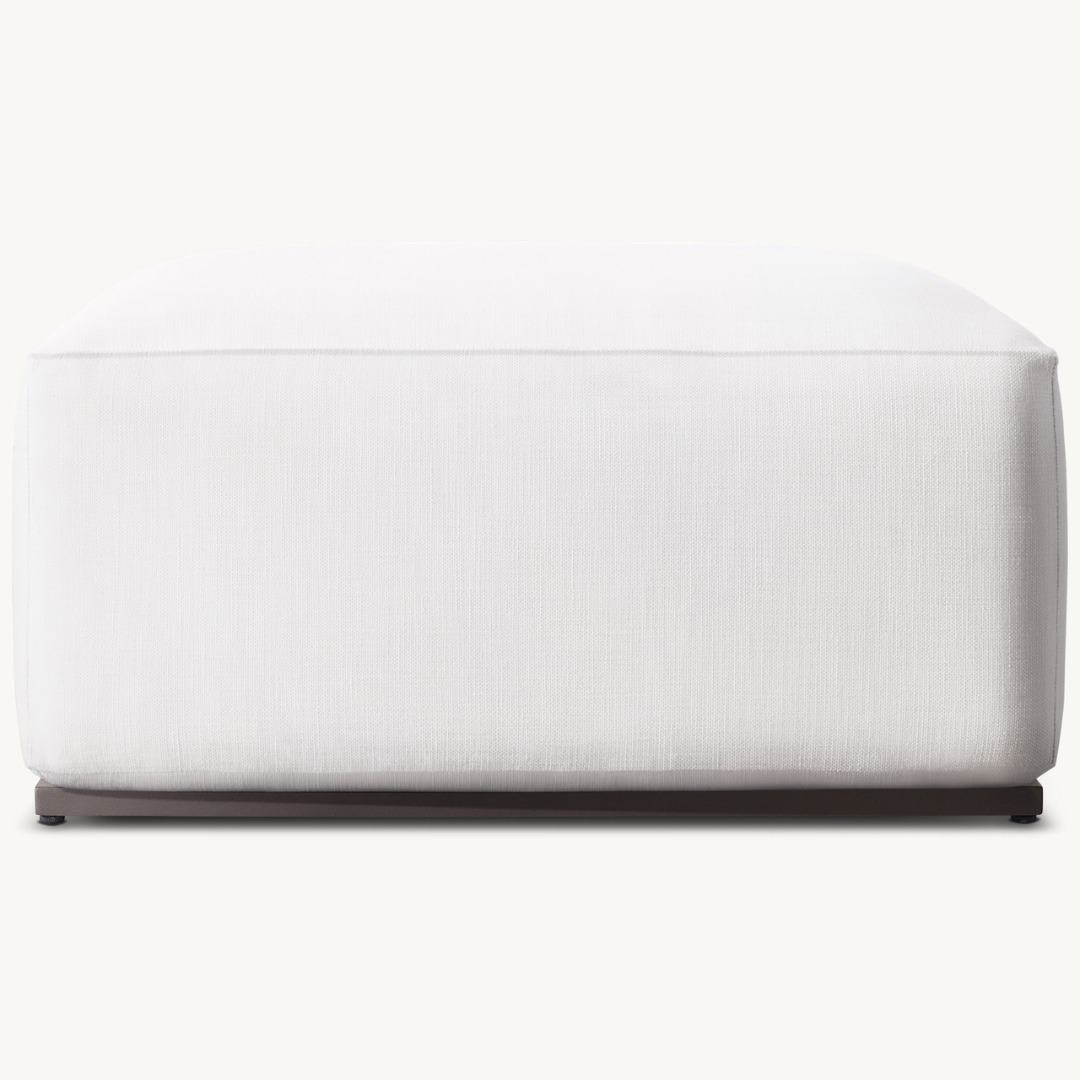 Calidus Nordic Luxury Rattan Pouffe, front view
