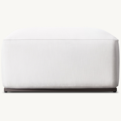 Calidus Nordic Luxury Rattan Pouffe, front view