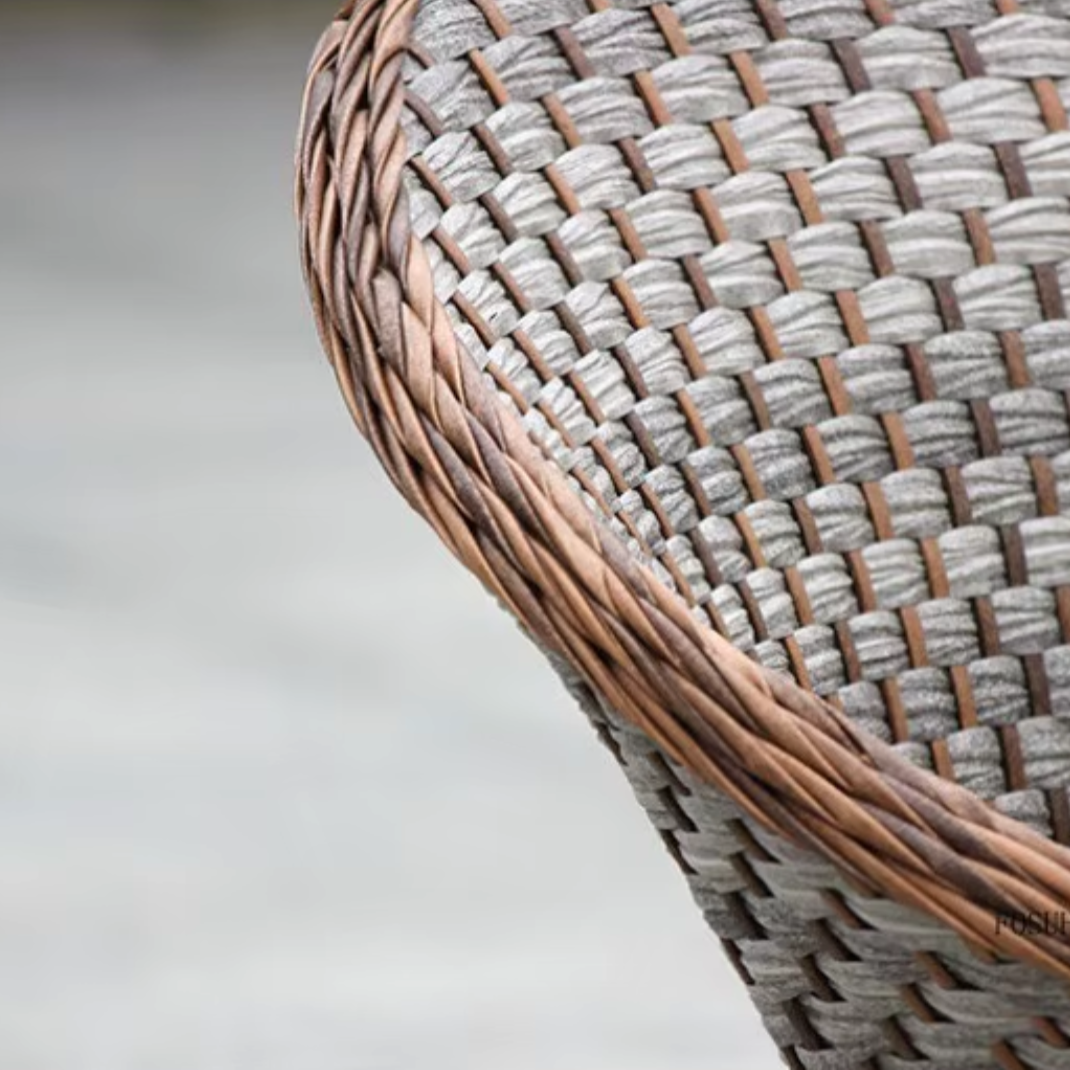 Garden Rattan Bistro Sets For 2 close up of rattan detail