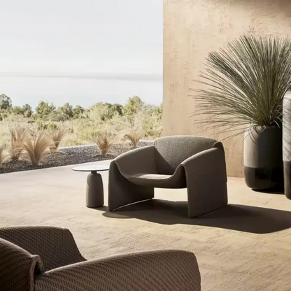 "Luxury European Rattan Outdoor Armchair"