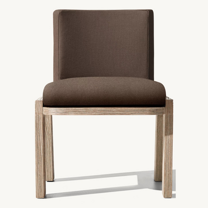 Luxury Teak Garden Armless Chair for modern outdoor setups, front view