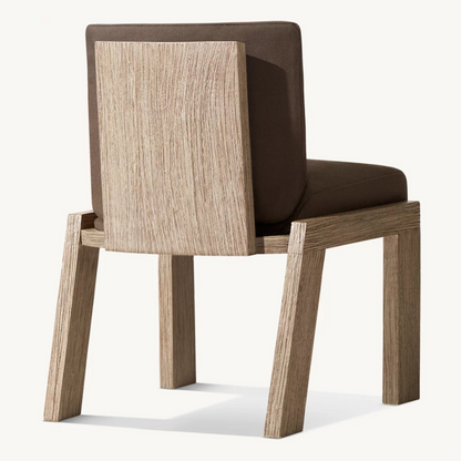 Luxury Teak Garden Armless Chair for modern outdoor setups, back view