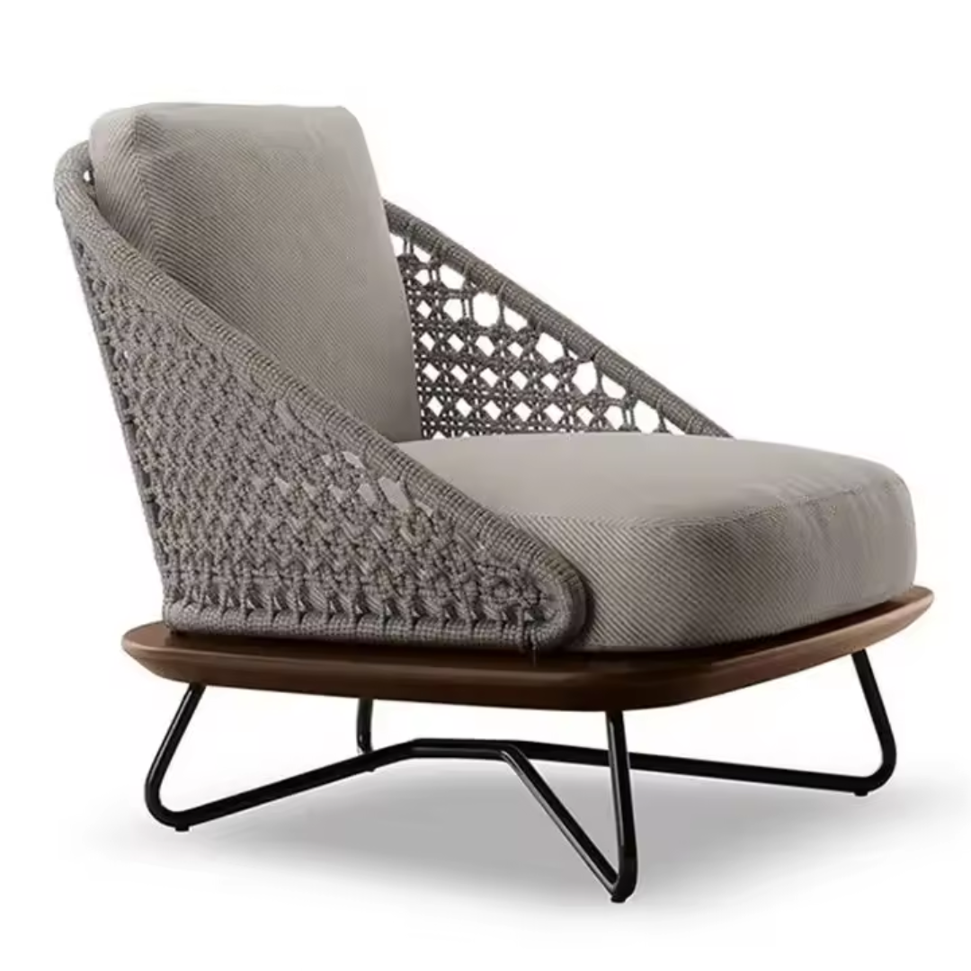Mediterranean Nordic Rattan Outdoor Lounge Chair