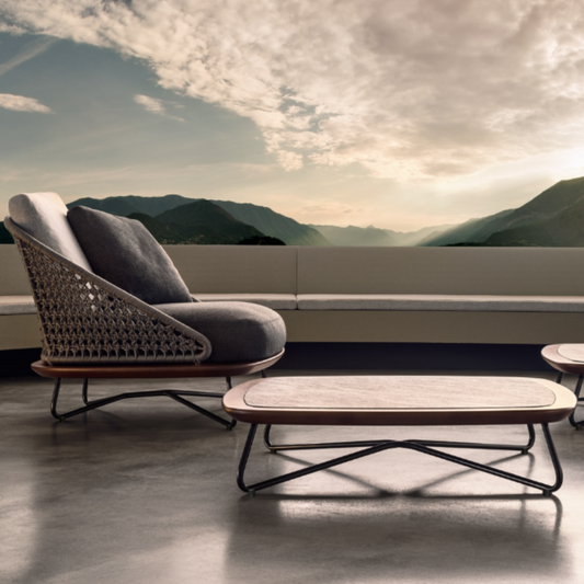 Mediterranean Nordic Rattan Outdoor Coffee Table