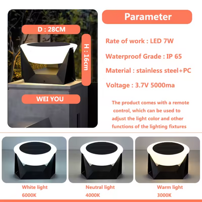 Round LED Solar Lamps Outdoor