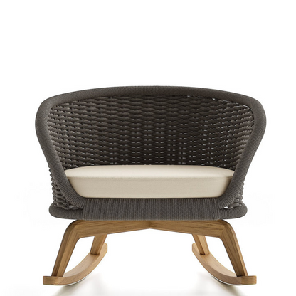grey rocking chair on a white background