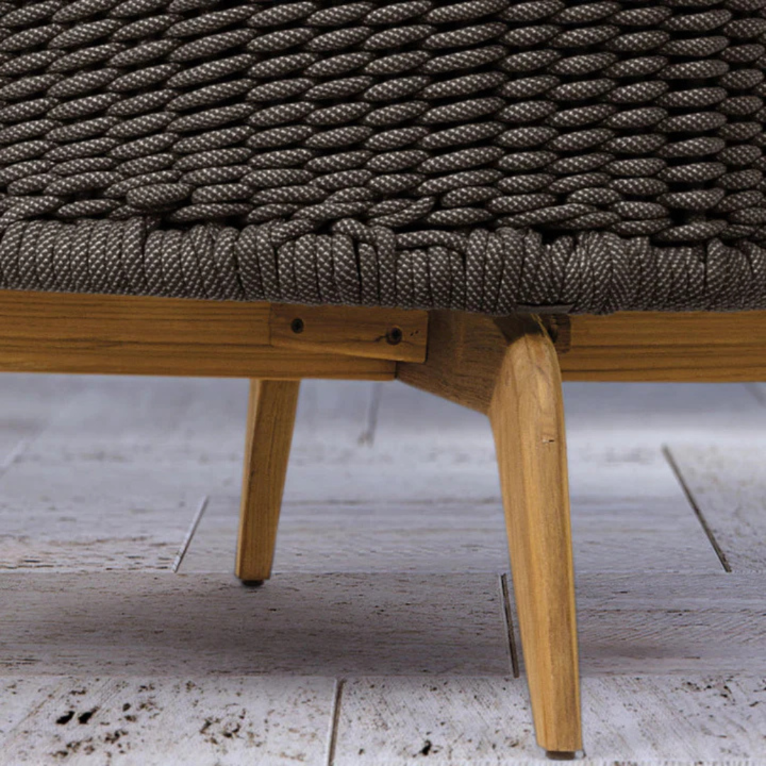 close up to timber frame of the chair