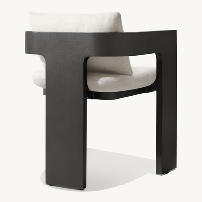 Solacium Contemporary Aluminium Garden Chair, modern design, back view