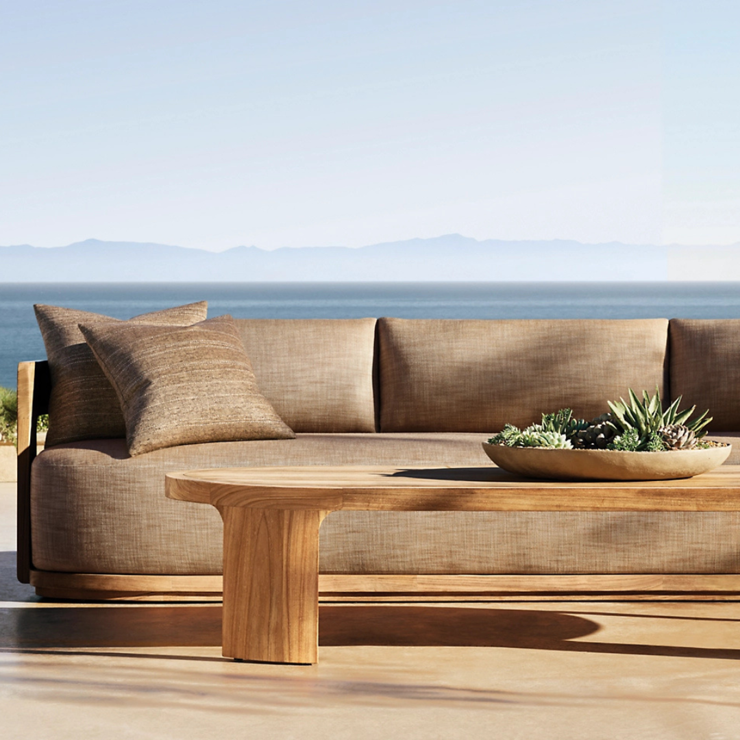 Solacium Contemporary Teak Outdoor Sofa