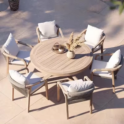  "Nordic dining set in teak wood"